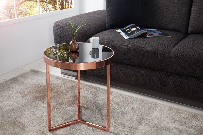 Design bijzettafel Original ASTRO 45cm koperzwarte salontafel - 36724