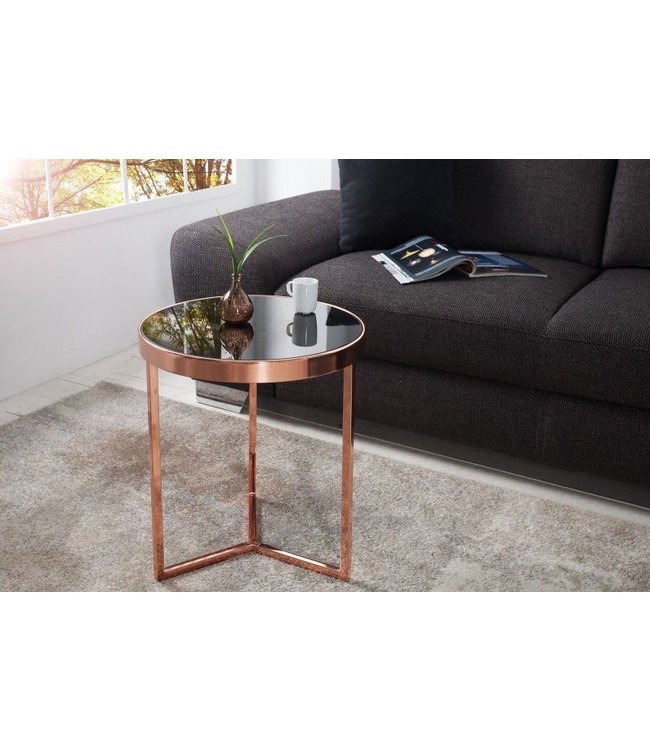 Invicta Interior Design bijzettafel Original ASTRO 45cm koperzwarte salontafel - 36724