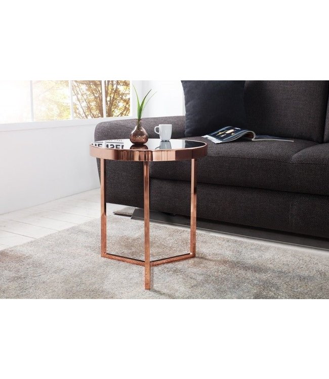 Invicta Interior Design bijzettafel Original ASTRO 45cm koperzwarte salontafel - 36724