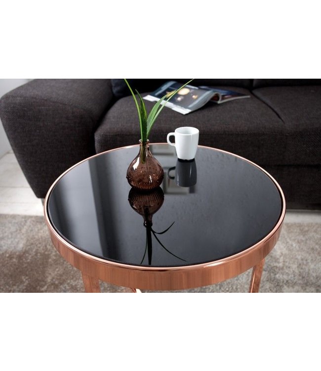 Invicta Interior Design bijzettafel Original ASTRO 45cm koperzwarte salontafel - 36724