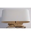 Invicta Interior Handgemaakte drijfhoutlamp RIVERINE 55 cm tafellamp met cremekleurige linnen kap - 36786