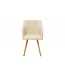 Invicta Interior Retro design stoel SCANDINAVIA MEESTERSTUK beige met armleuning - 36824