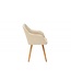 Invicta Interior Retro design stoel SCANDINAVIA MEESTERSTUK beige met armleuning - 36824