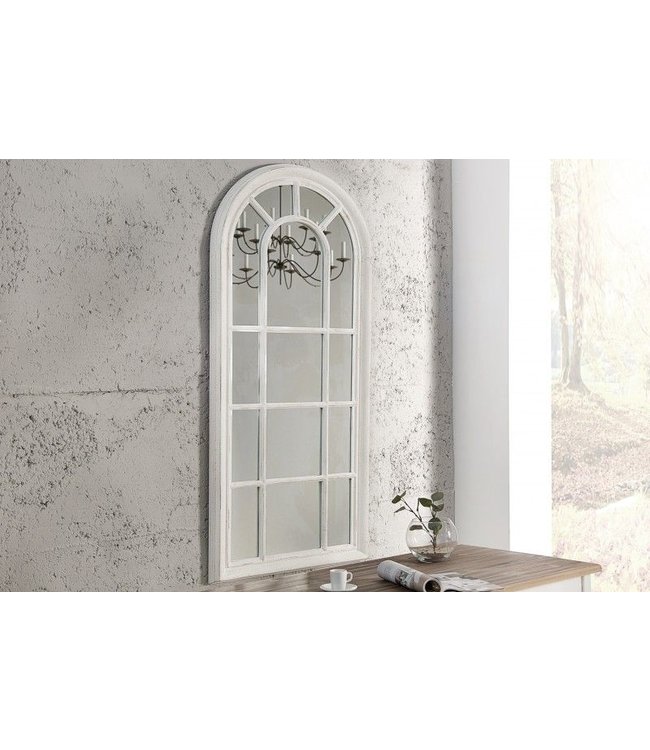 Invicta Interior Vintage wandspiegel CASTILLO 140cm creme in shabby chic design - 36881