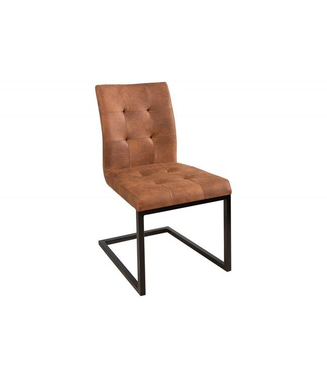 Invicta Interior Design sledestoel OXFORD vintage bruin ijzeren frame - 36961