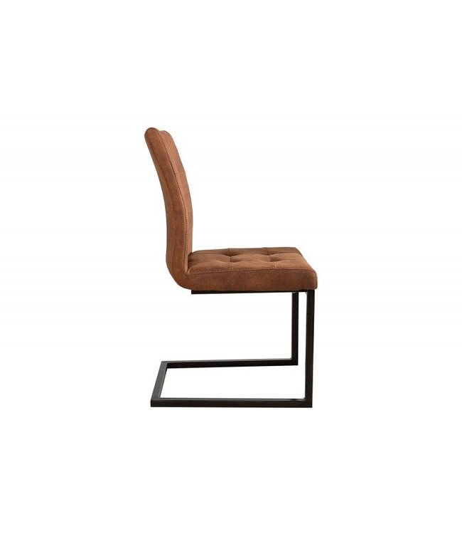 Invicta Interior Design sledestoel OXFORD vintage bruin ijzeren frame - 36961