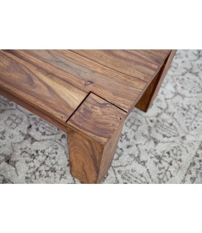 Invicta Interior Massief houten salontafel MAKASSAR 100cm Sheesham unieke korrel - 37047