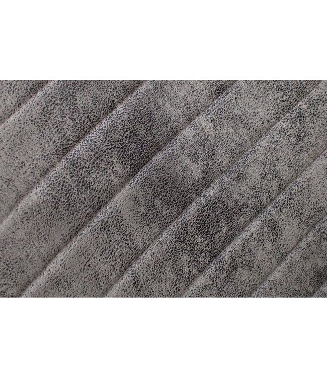 Invicta Interior industrieele sledestoel LOFT vintage grijs met armleuning RVS frame - 37080