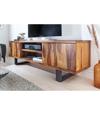 Invicta Interior Massives TV-Board FIRE &amp; EARTH 160cm Sheesham Steenafwerking Palisander - 37209