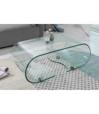 Invicta Interior Extravaganter Glas Couchtisch FANTOME 90cm transparent - 37256