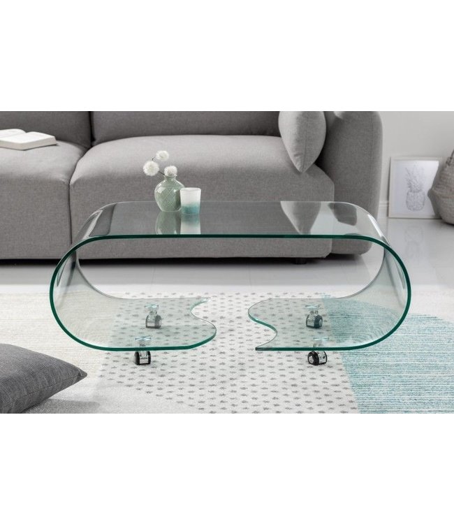Invicta Interior Extravaganter Glas Couchtisch FANTOME 90cm transparent - 37256