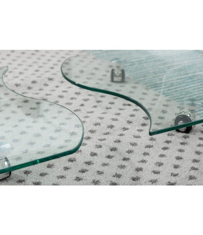 Invicta Interior Extravaganter Glas Couchtisch FANTOME 90cm transparent - 37256