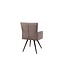 Invicta Interior Retro design stoel ROADSTER Retro antiek grijs taupe met armleuningen - 37318
