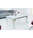 Invicta Interior Elegante salontafel MODERN BAROK 100cm zilver met wit opaalglas - 37353