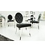 Invicta Interior Elegante stoel MODERN BAROQUE zwart fluweel met knopen roestvrijstalen poten - 37354