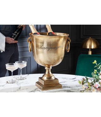 Invicta Interior Elegante champagnekoeler CHAMPAGNE 40cm gouden flessenkoeler - 37607