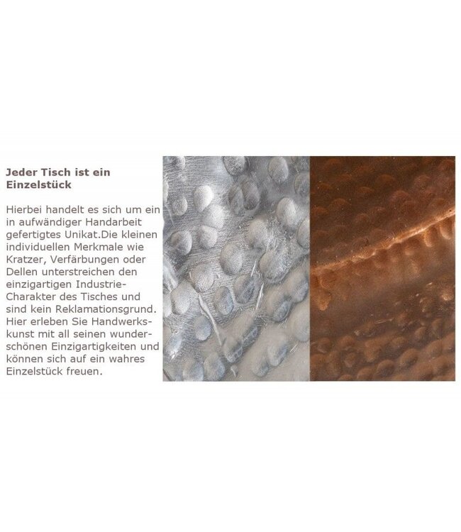 Invicta Interior Ronde salontafel ORIENT II 60cm zilver metaal aluminium gehamerd ontwerp handgemaakt - 37913