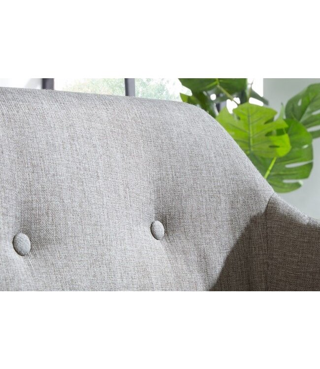 Invicta Interior Design bank SCANDINAVIA MEESTERSTUK 116cm lichtgrijs beukenhout met armleuning - 37925