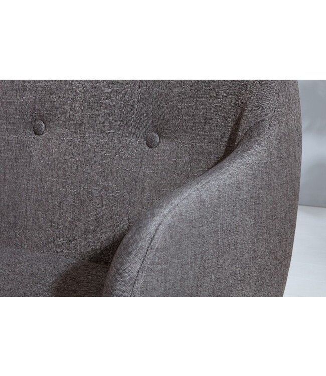 Invicta Interior Design bank SCANDINAVIA MEESTERSTUK 116cm grijs beukenhout met armleuning - 37926