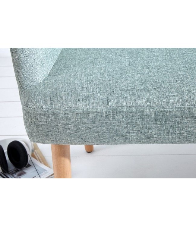 Invicta Interior Design bank SCANDINAVIA MEESTERSTUK 116cm groen beukenhout met armleuning - 37928