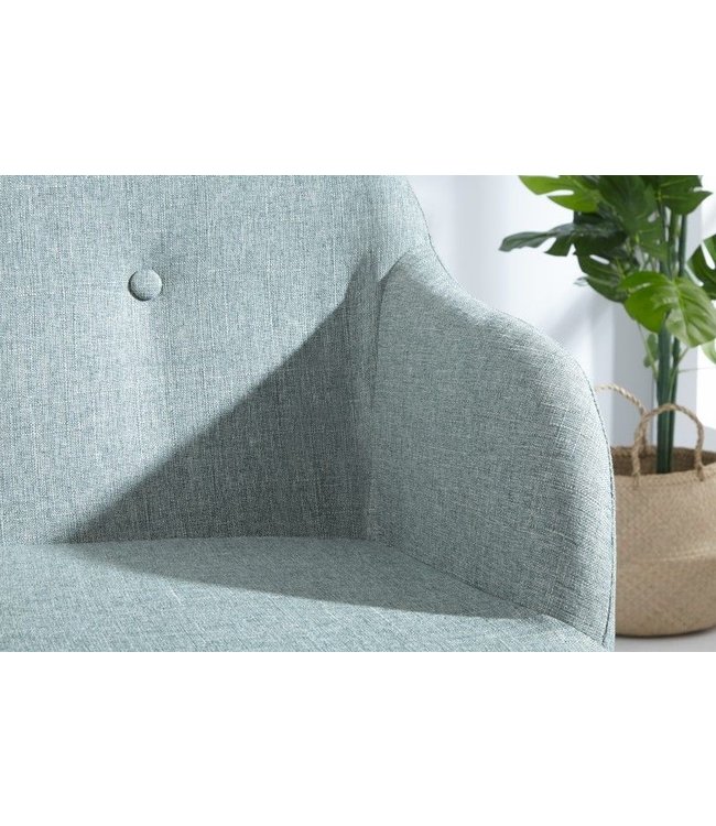 Invicta Interior Design bank SCANDINAVIA MEESTERSTUK 116cm groen beukenhout met armleuning - 37928