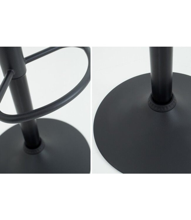 Invicta Interior In hoogte verstelbare barkruk MODENA vintage bruine barstoel met voetsteun - 37937