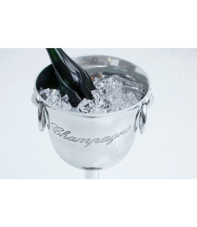 Invicta Interior Elegante champagnekoeler CHAMPAGNE 75cm gepolijste zilveren flessenkoeler - 38068