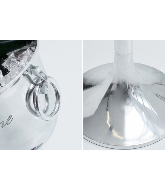 Invicta Interior Elegante champagnekoeler CHAMPAGNE 75cm gepolijste zilveren flessenkoeler - 38068