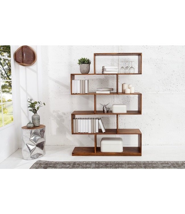 Invicta Interior Stevige plank MAKASSAR XL 150 cm Boekenkast met sheesham steenafwerking - 38117