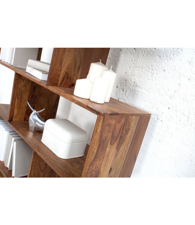 Invicta Interior Stevige plank MAKASSAR XL 150 cm Boekenkast met sheesham steenafwerking - 38117