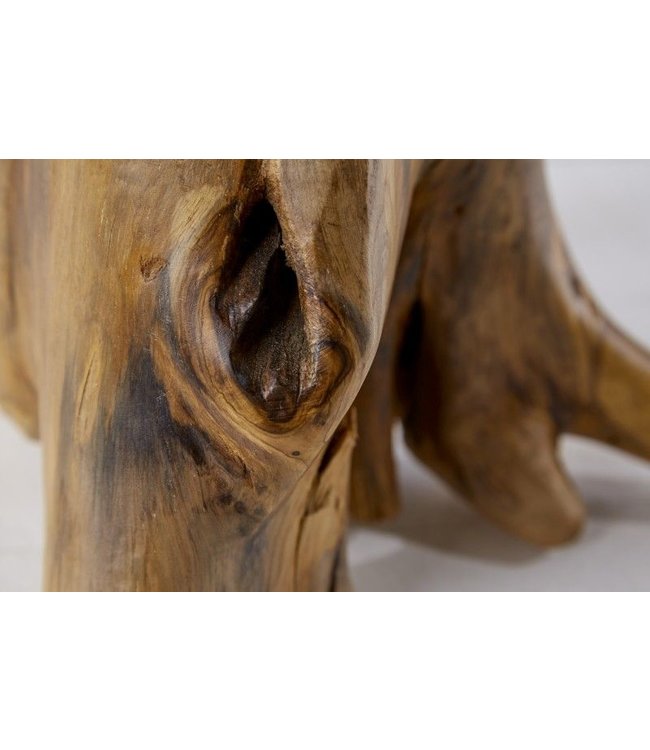 Invicta Interior Massieve bijzettafel ROOT 40cm teak met jaarringen - 38237