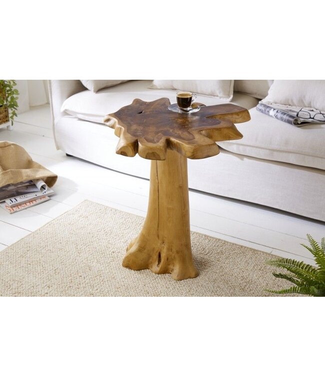 Invicta Interior Massieve bijzettafel ROOT 60cm teak met jaarringen - 38238