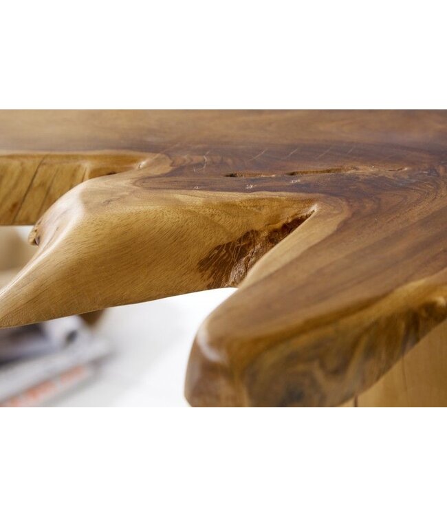 Invicta Interior Massieve bijzettafel ROOT 60cm teak met jaarringen - 38238