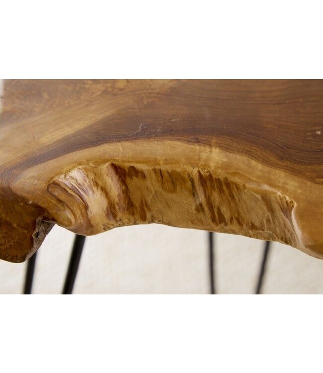 Invicta Interior Unieke bijzettafel WILD 50cm teakhouten salontafel - 38243