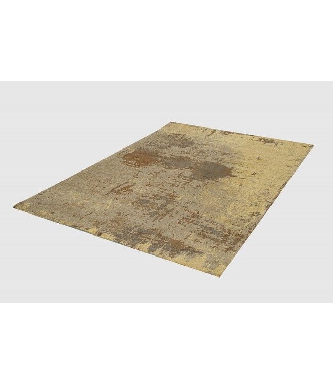 Invicta Interior Vintage katoenen vloerkleed MODERN ART 240x160cm zandbruin used look - 38259