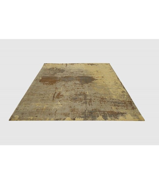 Invicta Interior Vintage katoenen vloerkleed MODERN ART 240x160cm zandbruin used look - 38259