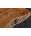 Invicta Interior Massief houten eettafel MAMMUT NATURE 180cm acaciaboom rand X-frame antraciet 3,5cm tafelblad - 38352