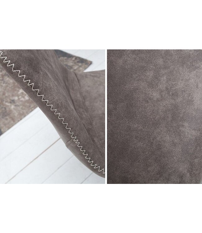 Invicta Interior Retro stoel AMSTERDAM STOEL taupe grijs design klassieker - 38366