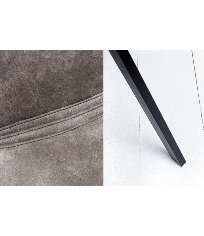 Invicta Interior Retro stoel AMSTERDAM STOEL taupe grijs design klassieker - 38366