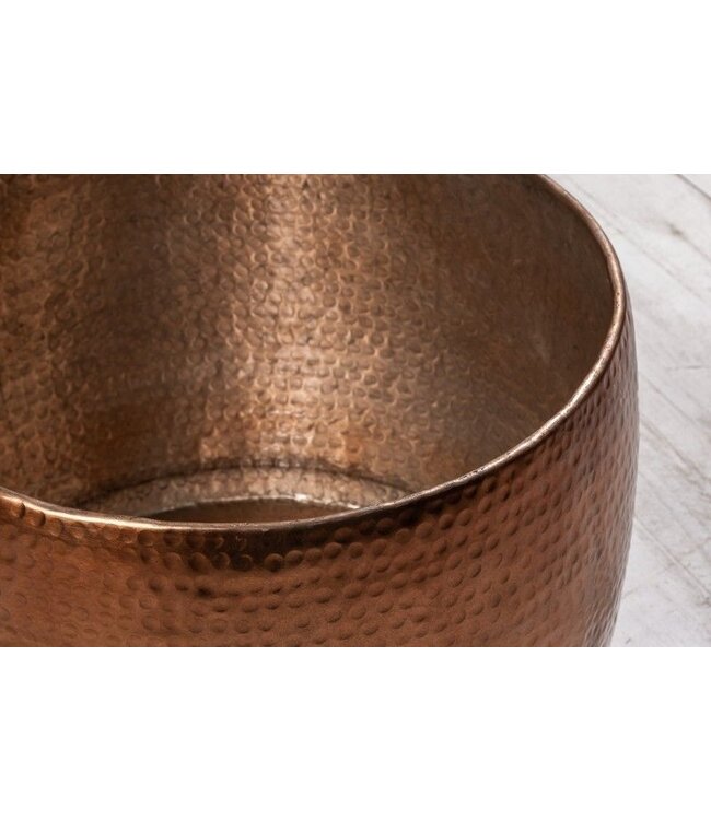 Invicta Interior Ronde salontafel ORIENT 80cm koper metaal aluminium gehamerd ontwerp handgemaakt - 38395