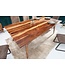 Invicta Interior Massief houten eettafel MYSTIC LIVING 200cm natuurlijke Sheesham steenafwerking retro design - 38413