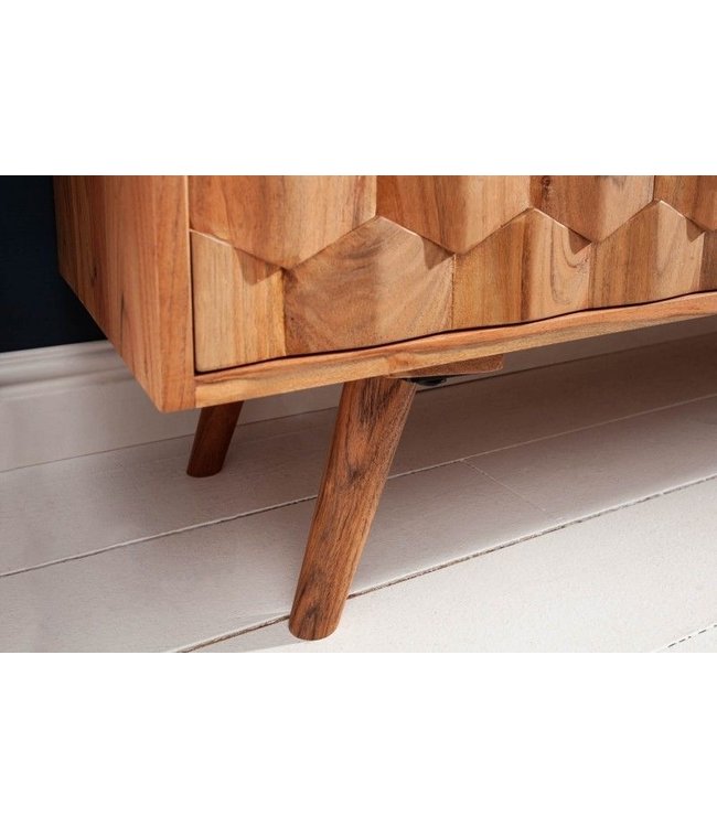 Invicta Interior Massief dressoir MYSTIC LIVING 145cm natuurlijk acacia 3D oppervlak massief hout - 38420