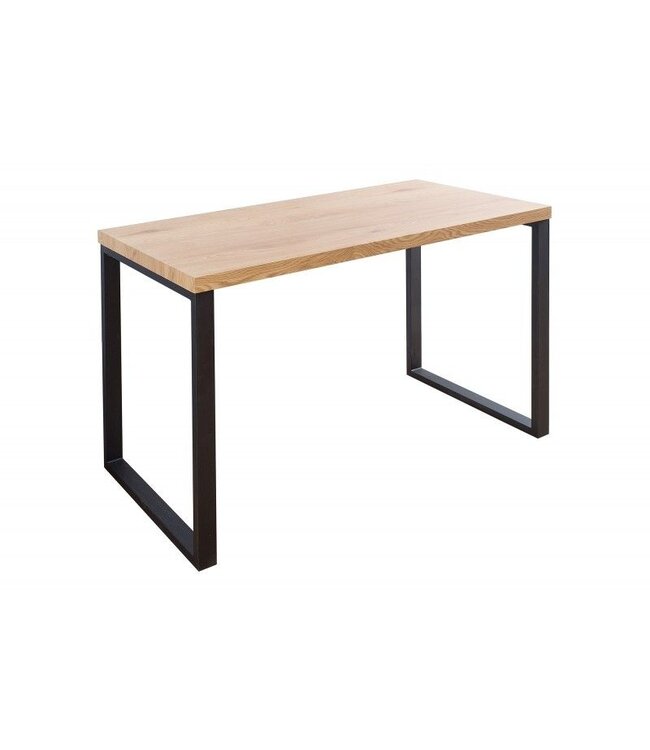 Invicta Interior Design bureau OAK DESK 120cm eiken vintage metalen frame zwart - 38428