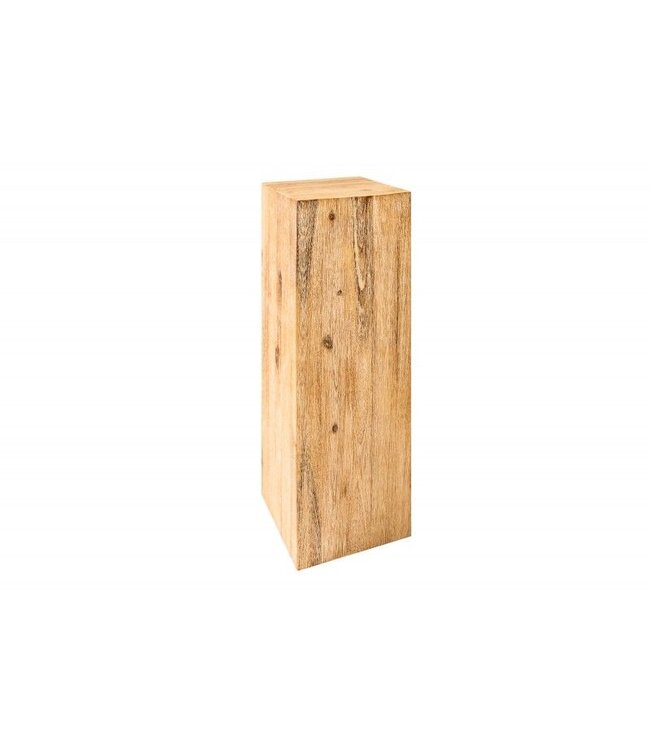 Invicta Interior Massief houten decoratieve kolom COLUMNA 75cm acacia teak grijs gekalkt bijzettafel - 38433