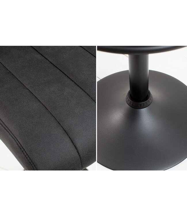 Invicta Interior Draaibare retro barkruk PORTLAND vintage grijze barkruk - 38457