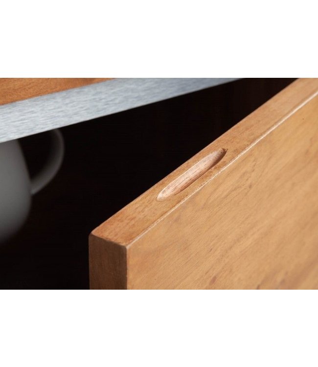 Invicta Interior Massief boomstamdressoir MAMMUT 135cm acacia roestvrijstalen sledeonderstel - 38473