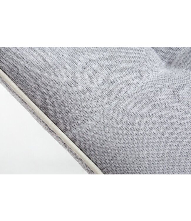 Invicta Interior Design sledestoel MIAMI lichtgrijs metalen frame mat zwart - 38500