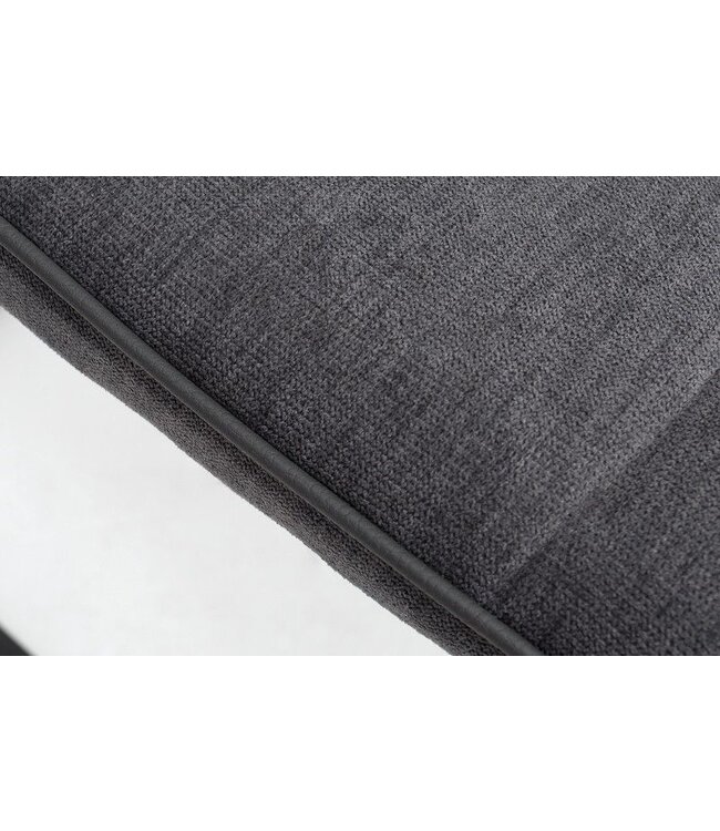 Invicta Interior Design sledestoel MIAMI donkergrijs metalen frame mat zwart - 38501