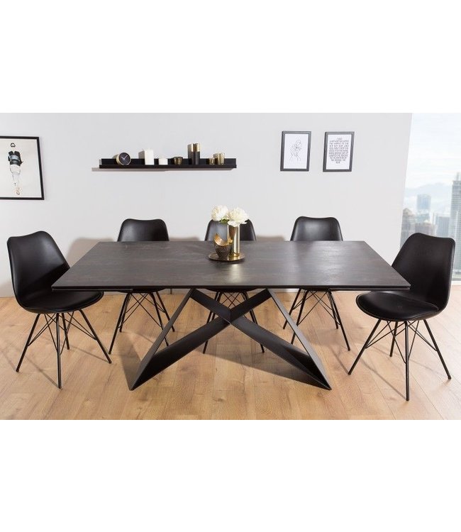 Invicta Interior Uitschuifbare eettafel PROMETHEUS 180-220-260cm lava keramiek gemaakt in Italie - 38557