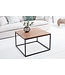 Invicta Interior Design salontafel ELEMENTS 70cm Sheesham steenafwerking ijzeren frame zwart mat massief hout - 38603